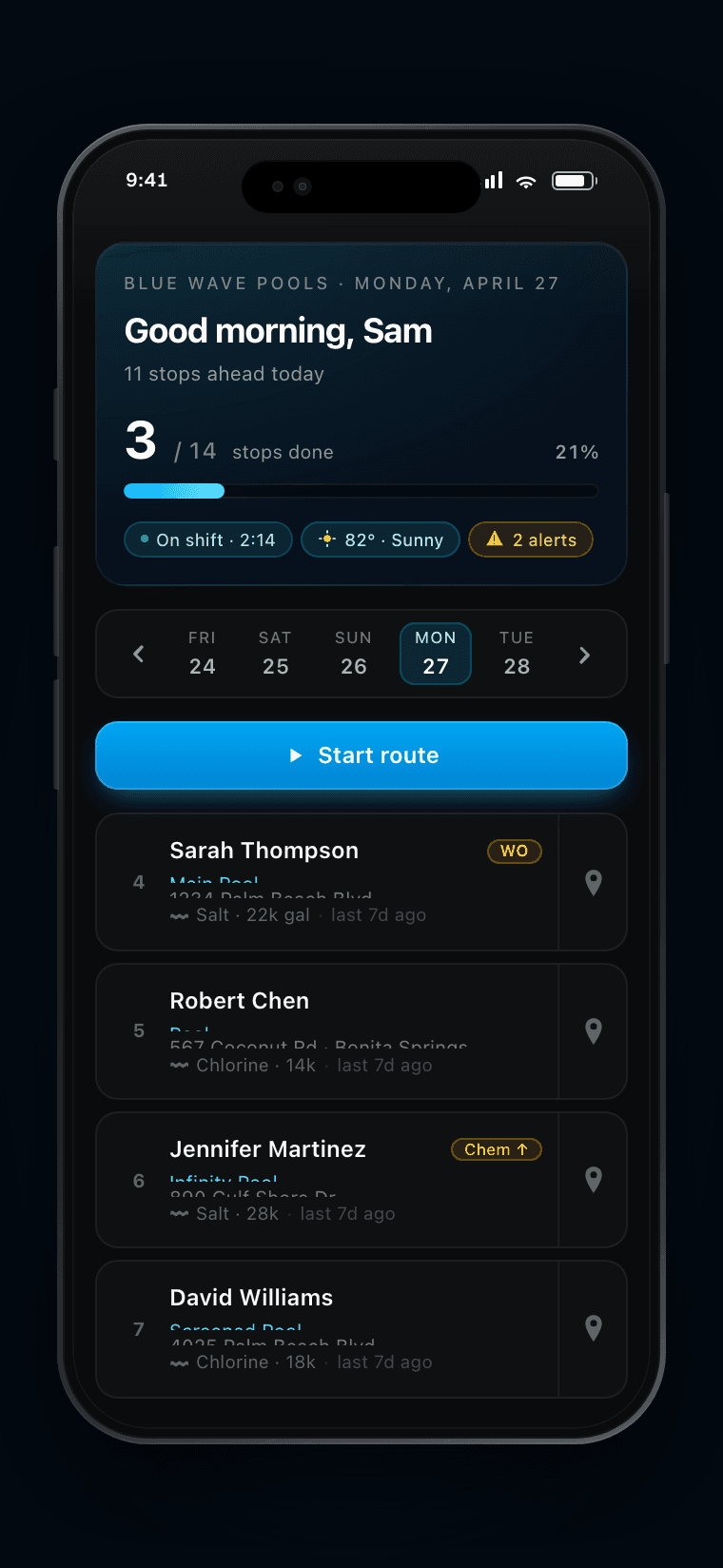 Field App — Stop Workflow